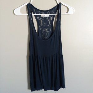 Hollister Flowy Tank w/ Lace Back, L